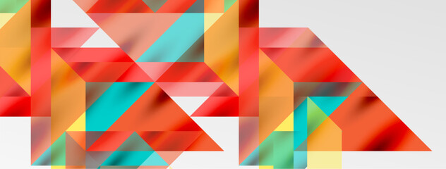 Tech minimal overlapping triangle shapes elements geometric graphic pattern