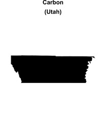 Carbon County (Utah) blank outline map