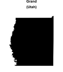 Grand County (Utah) blank outline map