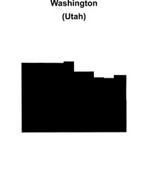 Washington County (Utah) blank outline map