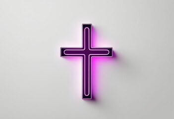 Versatile Neon Cross Design: Ideal for Religious, Spiritual, and Contemporary Themes