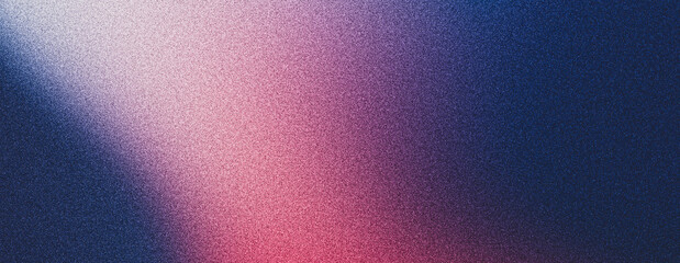 Abstract dark grainy gradient background, blue purple red pink glowing noise texture, retro banner poster cover design