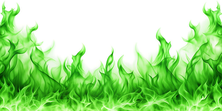 green flames background