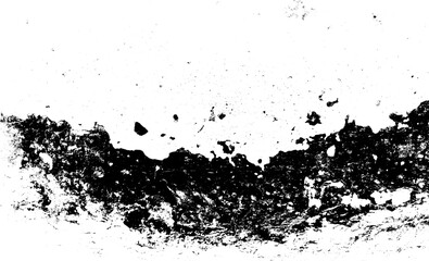 Uneven black and white texture vector. Distressed overlay texture. Grunge background. Abstract textured effect. Vector Illustration. Black isolated on white background. EPS10.