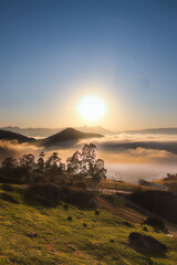 Obraz premium sunset over the mountains