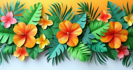 Tropical Lei Background Image for Event Decoration
