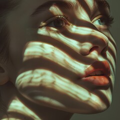 person in a carnival mask