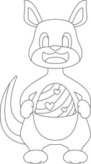 Kangaroo Easter Easter egg Animal Vector Graphic Art Illustration