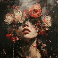 portrait of a person with a rose
