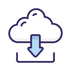 Ready to use icon of cloud download in editable style, up for premium use