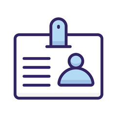 Employee id card vector design, entry pass icon in modern style