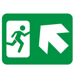 Emergency Exit Sign Set Vector Icon Illustration