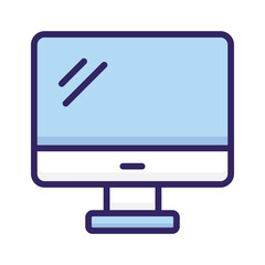 Lcd, monitor vector icon isolated on white background