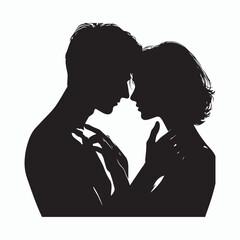 silhouette couple Vector
