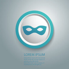 Black anonymous mask vector icon isolated on white background