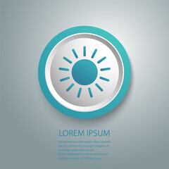 Sun vector icon. Sun line vector icon. sunshine icon