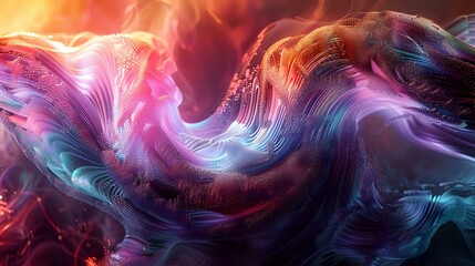 Fototapeta premium Abstract vibrant swirl of colors, ideal for creative designs, digital art, and dynamic backgrounds.