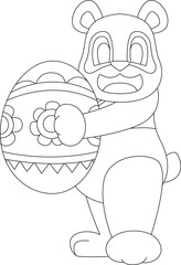 Panda Easter Easter egg Animal Vector Graphic Art Illustration