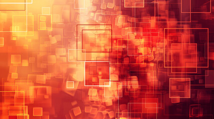 Abstract background with grid of red and orange squares and rectangles