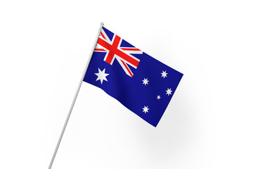 Australia wavy flag. vector illustration national flag isolated on light background.
