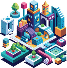 3D and Isometric Designs vector art