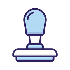 An icon of stamp in modern design style, ready to use vector