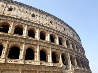 Obraz premium Roman Coliseum is one of the main tourist attractions in Rome.