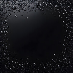 Obraz premium Water drops on black background with copy space for your text or image