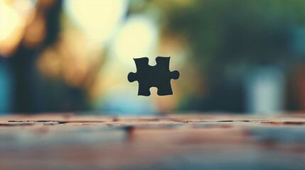Soft Focus Background of a jigsaw puzzle piece. 