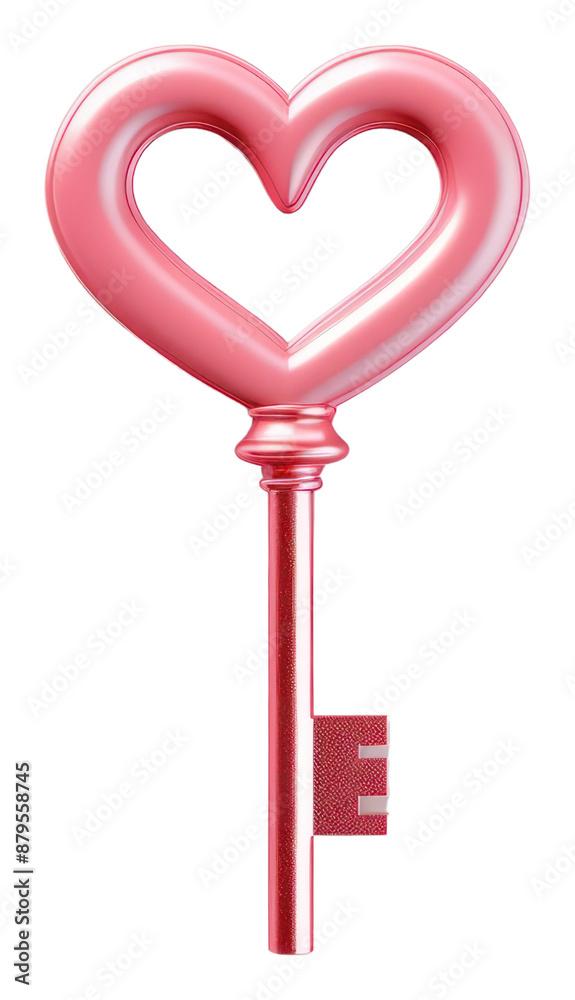 Wall mural png key symbol heart heart shape.