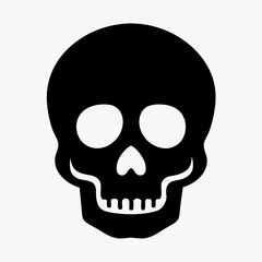 Skull vector illustration, Halloween skull vector art, skull silhouette, skull and crossbones