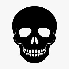 Skull vector illustration, Halloween skull vector art, skull silhouette, skull and crossbones