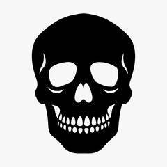 Skull vector illustration, Halloween skull vector art, skull silhouette, skull and crossbones