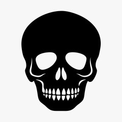 Skull vector illustration, Halloween skull vector art, skull silhouette, skull and crossbones