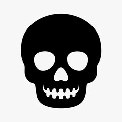 Skull vector illustration, Halloween skull vector art, skull silhouette, skull and crossbones