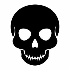 Skull vector illustration, Halloween skull vector art, skull silhouette, skull and crossbones