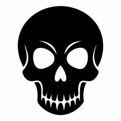 Skull vector illustration, Halloween skull vector art, skull silhouette, skull and crossbones