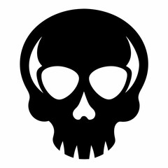 Skull vector illustration, Halloween skull vector art, skull silhouette, skull and crossbones