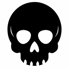 Skull vector illustration, Halloween skull vector art, skull silhouette, skull and crossbones