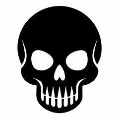 Skull vector illustration, Halloween skull vector art, skull silhouette, skull and crossbones