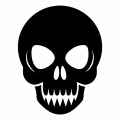 Skull vector illustration, Halloween skull vector art, skull silhouette, skull and crossbones