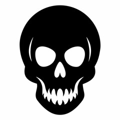 Skull vector illustration, Halloween skull vector art, skull silhouette, skull and crossbones
