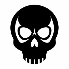 Skull vector illustration, Halloween skull vector art, skull silhouette, skull and crossbones