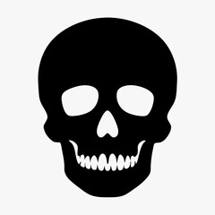 Skull vector illustration, Halloween skull vector art, skull silhouette, skull and crossbones