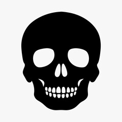 Skull vector illustration, Halloween skull vector art, skull silhouette, skull and crossbones