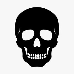 Skull vector illustration, Halloween skull vector art, skull silhouette, skull and crossbones