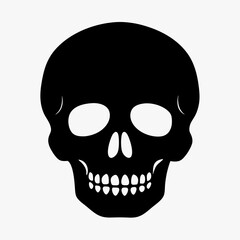 Skull vector illustration, Halloween skull vector art, skull silhouette, skull and crossbones