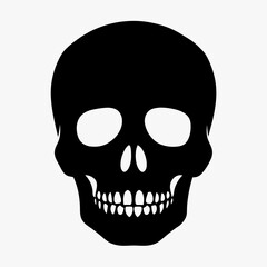 Skull vector illustration, Halloween skull vector art, skull silhouette, skull and crossbones