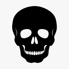 Skull vector illustration, Halloween skull vector art, skull silhouette, skull and crossbones