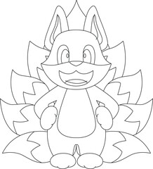 Funny Fox Animal Vector Graphic Art Illustration